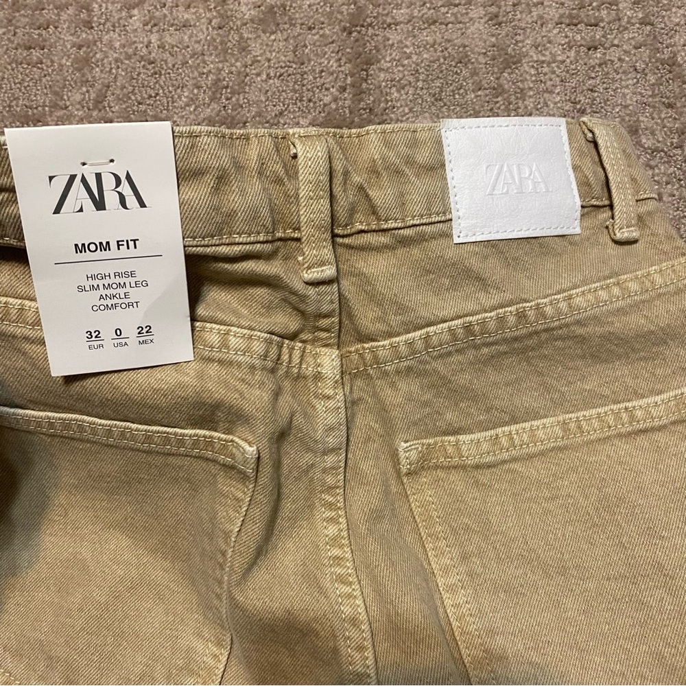 NWT {Zara} Mom Fit High Rise Jeans ~ Size US 0 - Picture 9 of 16
